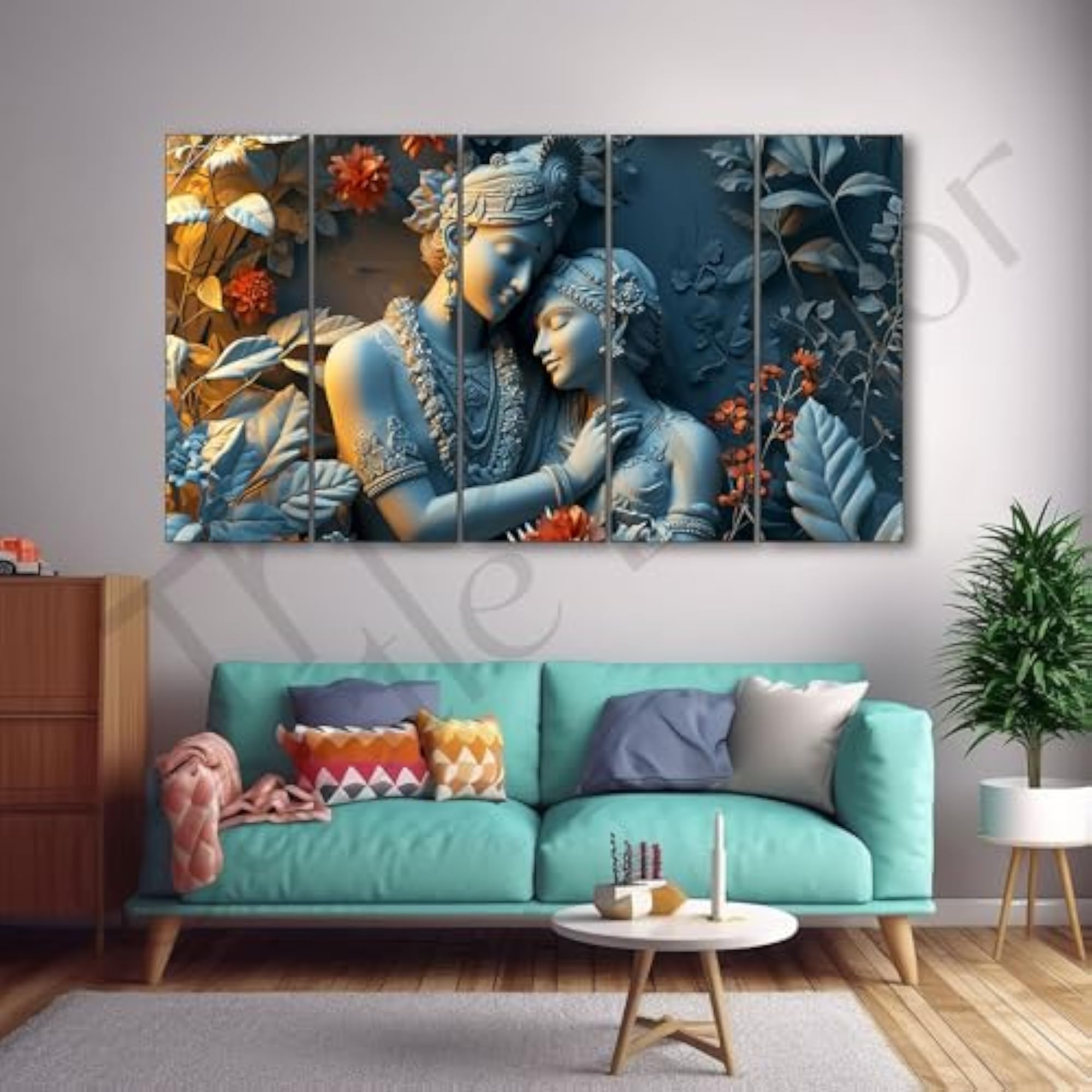 Lord Radha Krishna Painting, Multiple Frames Wall Art